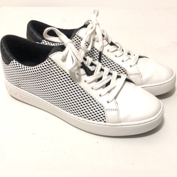 Like-new Michael Kors Irving Lace up Mesh White, Women’s Sneakers US Size 9.5 - Picture 1 of 11